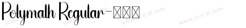 Polymath Regular字体转换